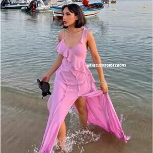 RARE!!! MANGO BLOGGER FAVE!!! Asymmetric Maxi Dress NWT